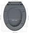 vidaXL - Toiletbril - soft-close - ovaal - grijs