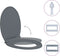 vidaXL - Toiletbril - soft-close - ovaal - grijs