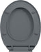 vidaXL - Toiletbril - soft-close - ovaal - grijs