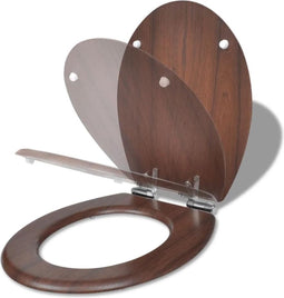vidaXL - Toiletbril - soft-close - simpel - ontwerp - MDF - bruin