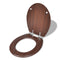 vidaXL - Toiletbril - soft-close - simpel - ontwerp - MDF - bruin