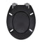 vidaXL - Toiletbril - soft-close - simpel - ontwerp - MDF - zwart