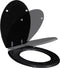 vidaXL - Toiletbril - soft-close - simpel - ontwerp - MDF - zwart