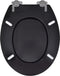 vidaXL - Toiletbril - soft-close - simpel - ontwerp - MDF - zwart