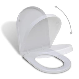 vidaXL - Toiletbril - soft-close - vierkant - wit