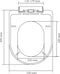 vidaXL - Toiletbril - soft-close - vierkant - wit