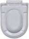 vidaXL - Toiletbril - soft-close - vierkant - wit