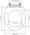 vidaXL - Toiletbril - soft-close - vierkant - wit