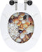vidaXL - Toiletbrillen - 2 - st - met - soft-close - deksels - MDF - kiezelontwerp