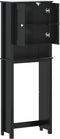 vidaXL - Toiletmeubel - BERG - 60x27x164,5 - cm - massief - hout - zwart