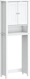 vidaXL - Toiletmeubel - BERG - 60x27x164,5 - cm - massief - hout - wit