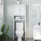 vidaXL - Toiletmeubel - BERG - 60x27x164,5 - cm - massief - hout - wit