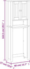 vidaXL - Toiletmeubel - BERG - 60x27x164,5 - cm - massief - hout - wit