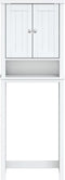 vidaXL - Toiletmeubel - BERG - 60x27x164,5 - cm - massief - hout - wit