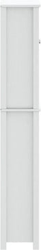 vidaXL - Toiletmeubel - BERG - 60x27x164,5 - cm - massief - hout - wit