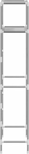 vidaXL - Toiletrek - 2-laags - 53,5x28x143 - cm - ijzer - grijs