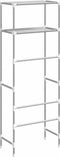 vidaXL - Toiletrek - 2-laags - 53,5x28x143 - cm - ijzer - grijs