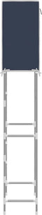 vidaXL - Toiletrek - 2-laags - 56x30x170 - cm - ijzer - blauw