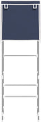 vidaXL - Toiletrek - 2-laags - 56x30x170 - cm - ijzer - blauw