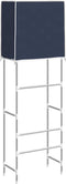 vidaXL - Toiletrek - 2-laags - 56x30x170 - cm - ijzer - blauw
