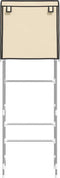 vidaXL - Toiletrek - 2-laags - 56x30x170 - cm - ijzer - crèmekleurig