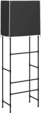 vidaXL - Toiletrek - 2-laags - 56x30x170 - cm - ijzer - crèmekleurig