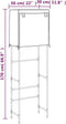 vidaXL - Toiletrek - 2-laags - 56x30x170 - cm - ijzer - crèmekleurig