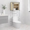 vidaXL - Toiletrek - 2-laags - 56x30x170 - cm - ijzer - crèmekleurig