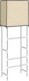vidaXL - Toiletrek - 2-laags - 56x30x170 - cm - ijzer - crèmekleurig
