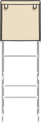 vidaXL - Toiletrek - 2-laags - 56x30x170 - cm - ijzer - crèmekleurig