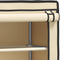 vidaXL - Toiletrek - 2-laags - 56x30x170 - cm - ijzer - crèmekleurig