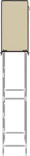 vidaXL - Toiletrek - 2-laags - 56x30x170 - cm - ijzer - crèmekleurig