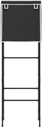 vidaXL - Toiletrek - 2-laags - 56x30x170 - cm - ijzer - zwartbruin