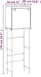 vidaXL - Toiletrek - 2-laags - 56x30x170 - cm - ijzer - zwartbruin
