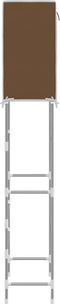 vidaXL - Toiletrek - 2-laags - 56x30x170 - cm - ijzer - zwartbruin