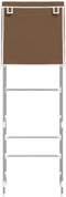 vidaXL - Toiletrek - 2-laags - 56x30x170 - cm - ijzer - zwartbruin