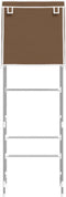 vidaXL - Toiletrek - 2-laags - 56x30x170 - cm - ijzer - zwartbruin