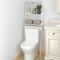 vidaXL - Toiletrek - 63,5x32x179 - cm - massief - grenenhout - wit
