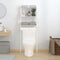 vidaXL - Toiletrek - 63,5x32x179 - cm - massief - grenenhout - wit