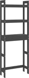 vidaXL - Toiletrek - 63x26x171 - cm - massief - grenenhout - grijs