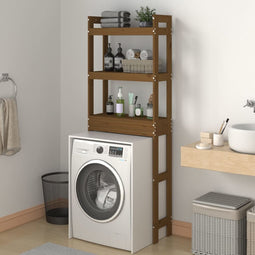 vidaXL - Toiletrek - 63x26x171 - cm - massief - grenenhout