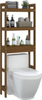 vidaXL - Toiletrek - 63x26x171 - cm - massief - grenenhout - wit