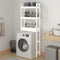 vidaXL - Toiletrek - 63x26x171 - cm - massief - grenenhout - wit
