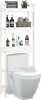 vidaXL - Toiletrek - 63x26x171 - cm - massief - grenenhout - wit