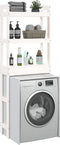 vidaXL - Toiletrek - 63x26x171 - cm - massief - grenenhout - wit