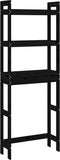vidaXL - Toiletrek - 63x26x171 - cm - massief - grenenhout - zwart