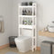 vidaXL - Toiletrek - 63x26x171 - cm - massief - grenenhout - zwart