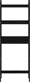 vidaXL - Toiletrek - 63x26x171 - cm - massief - grenenhout - zwart