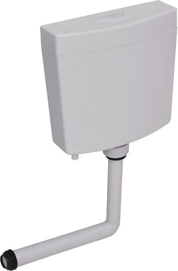 vidaXL - Toiletstortbak - met - watertoevoer - onderin - 3/6 - L - grijs