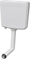 vidaXL - Toiletstortbak - met - watertoevoer - onderin - 3/6 - L - zwart